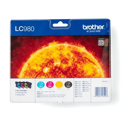 Multipack brother lc980valpb dcp145 -  195c -  165c -  375cw -  mfc250c -  255cw -  290c -  295cn