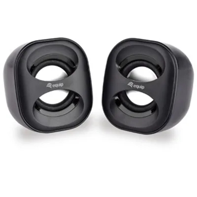 Altavoces 2.0 equip life mini 6w rms color negro jack 3.5 pulgadas alimetancion usb