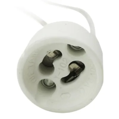 Porta lamparas silever electronics para casquillo gu10 230v 15 cm  ( bolsa de 50 unidades)