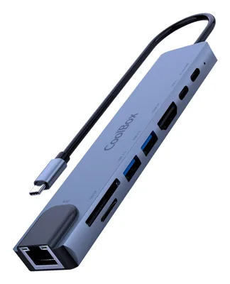 Minidock coolbox c81 aluminio usb - c a hdmi 4k - 2xusb - a - pd 100w - usb - c - sd - microsd - rj45