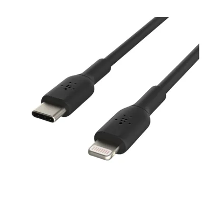 Cable lightning a usb tipo c belkin 2m -  macho - macho -  negro -  trenzado
