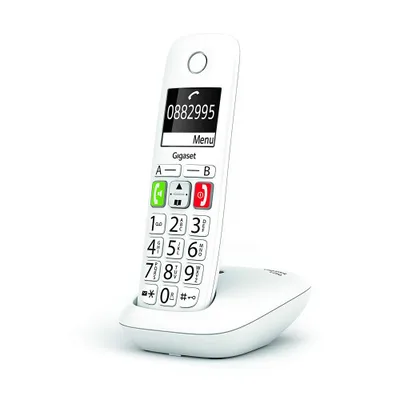 Telefono fijo inalambrico gigaset e290 blanco 150 numeros -  21 tonos