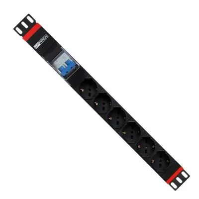 Regleta rack wp 1u 6 enchufes schuko con magnetotermico