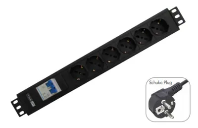 Regleta rack wp 1u 12 enchufes schuko con magnetotermico