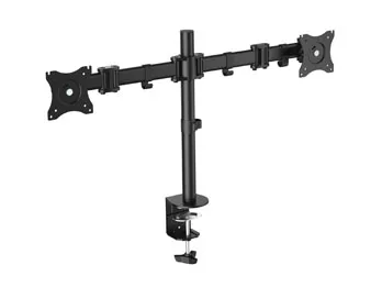 Soporte doble pantalla equip 13 pulgadas -  27 pulgadas inclinable giratorio 360º max 8 kg vesa max 100x100
