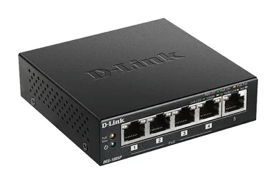 Switch 5 puertos 10 - 100 - 100 poe 60w d - link