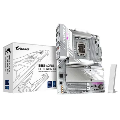 Placa base gigabyte b860 aorus elite wifi7 ice atx -  4x ddr5 -  4x sata3 lga 1851