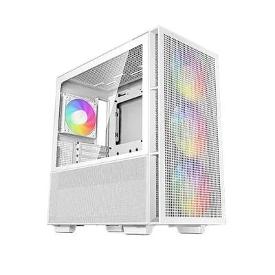Caja ordenador gaming deepcool ch560 rgb e - atx cristal templado blanca