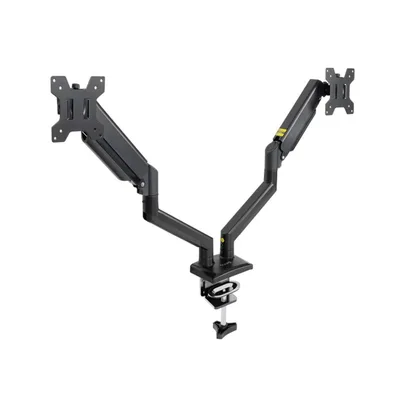 Soporte mesa tooq hasta 34 pulgadas vesa 100 x 100 max 10kg brazo doble