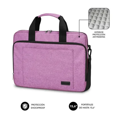 Maletin subblim air padding para portatil 15.6 pulgadas rosa