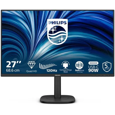 Monitor led 27 pulgadas philips 27b2u3601 - 00 ips -  qhd -  dp -  hdmi -  120hz -  4ms -  vesa 100x100