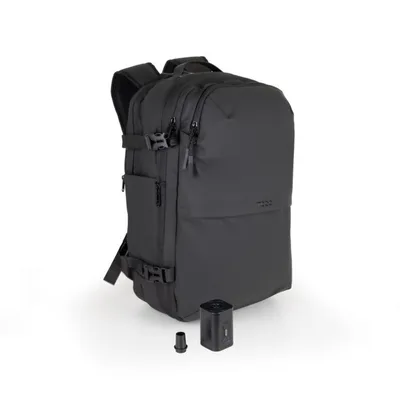 Mochila tooq tqbp - v101 - bk para portatil 17 pulgadas negra +  comprension vacio y bomba aire 30 - 55l