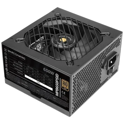 Fuente alimentacion mars gaming mpb650psid atx 650w negra