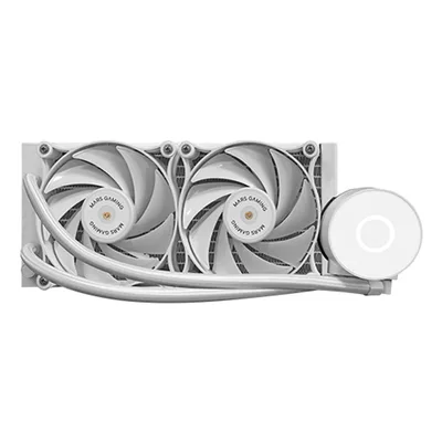 Kit refrigeracion liquida mars gaming mlpro240w 2x 120mm blanco