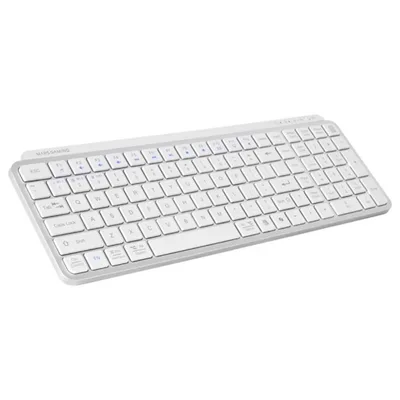 Teclado mars gaming mksilenkeyswfr inalambrico blanco frances