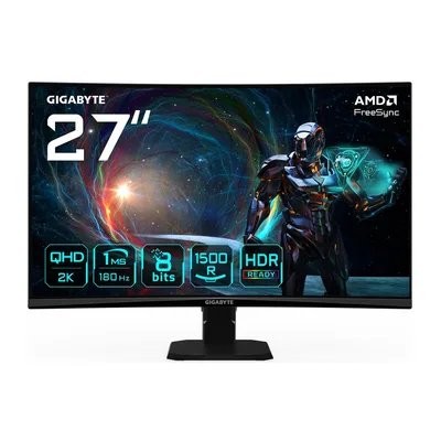 Monitor curvo gaming gigabyte gs27qca 27 pulgadas qhd 180hz