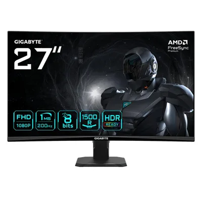 Monitor curvo gaming gigabyte gs27fca 27 pulgadas fhd 200hz