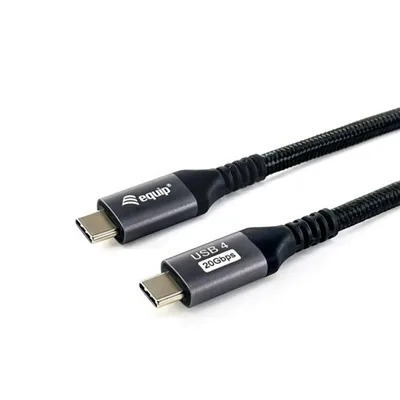 Cable usb tipo c equip usb 4 gen 3x2 pd 240w 8k 60hz 40gbps 1.2m negro