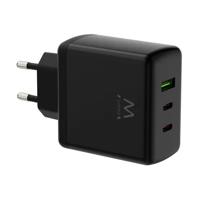 Cargador ewent ew1331 65w 2x usb tipo c 1x usb tipo a
