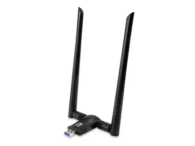 Adaptador wifi usb 3.0 dualband level one  ac1200 300mb en 24ghz y 867mb en 5ghz usb 3.0 2 antenas desmontables