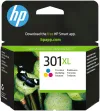 HP Cartucho de tinta original 301XL de alta capacidad Tri-color