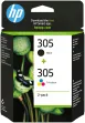 HP Paquete de 2 cartuchos de tinta original 305 tricolor / negro