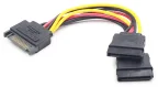 Gembird CC-SATAM2F-01 cable de SATA 0,15 m SATA de 15 pines 2 x SATA de 15 pines Multicolor