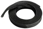 AISENS Organizador de cable poliéster 20mm, Negro, 1.0m