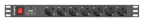 Lanberg PDU-07F-0200-IEC-BK unidad de distribución de energía (PDU) 7 salidas AC 1U Negro