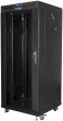 Lanberg free standing rack 19inch cabinet 27U 600x600 glass door LCD flat pack black Rack o bastidor independiente