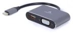 Gembird A-USB3C-HDMIVGA-01 Adaptador gráfico USB 3840 x 2160 Pixeles Gris