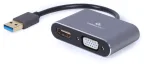 Gembird A-USB3-HDMIVGA-01 Adaptador gráfico USB 3840 x 2160 Pixeles Gris