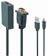 Gembird A-VGA-HDMI-01 adaptador de cable de vídeo 0,15 m HDMI tipo A (Estándar) VGA (D-Sub) Negro