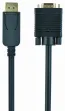 Gembird CCP-DPM-VGAM-6 adaptador de cable de vídeo 1,8 m VGA (D-Sub) DisplayPort Negro