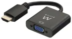 Ewent EW9864 adaptador de cable de vídeo 0,2 m HDMI VGA, 3.5mm Negro