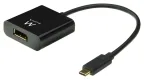 Ewent EW9825 adaptador de cable de vídeo 0,15 m USB Tipo C DisplayPort Negro