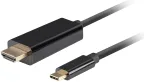 Lanberg CA-CMHD-10CU-0018-BK adaptador de cable de vídeo 1,8 m USB Tipo C HDMI