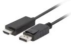 Lanberg CA-DPHD-11CC-0018-BK cambiador de género para cable DisplayPort HDMI Negro