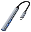 Ewent EW1149 hub de interfaz USB 3.2 Gen 1 (3.1 Gen 1) Type-C 5000 Mbit/s Gris, Plata