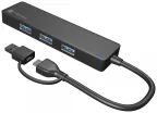 NATEC Mayfly USB 3.2 Gen 1 (3.1 Gen 1) Type-A + Type-C 5000 Mbit/s Negro