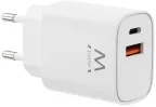 Ewent EW1326 cargador de dispositivo móvil Universal Blanco Corriente alterna Carga rápida Interior