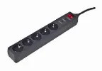 Gembird SPG5-C-15 limitador de tensión Negro 5 salidas AC 250 V 4,5 m