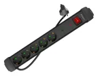 Lanberg SP1-05F-0300-BK base múltiple 3 m 5 salidas AC Interior Negro