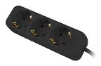Lanberg PS0-03F-0150-BK base múltiple 1,5 m 3 salidas AC Interior Negro