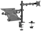 AISENS Soporte de Mesa Giratorio e Inclinable para Portatil y Monitor/TV 9Kg de 17-32, Negro