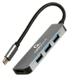 Gembird A-CM-COMBO2-01 base para portátil y replicador de puertos USB 3.2 Gen 1 (3.1 Gen 1) Type-C Gris