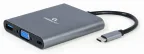 Gembird A-CM-COMBO6-01 base para portátil y replicador de puertos USB 3.2 Gen 1 (3.1 Gen 1) Type-C Gris