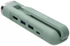 Ewent EW1148 base para portátil y replicador de puertos Alámbrico USB 3.2 Gen 1 (3.1 Gen 1) Type-C Verde