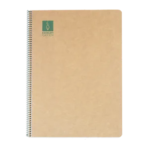 CUADERNO ESPIRAL DIN-A5 RECICLADO FSC 50 HOJAS 80G. HORIZONTAL CON MARGEN.GREEN ESCOLOFI 130210704
