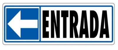SEÑAL "ENTRADA (IZQUIERDA)" 175X65 PVC GRIS ARCHIVO 2000 6177-08 GS